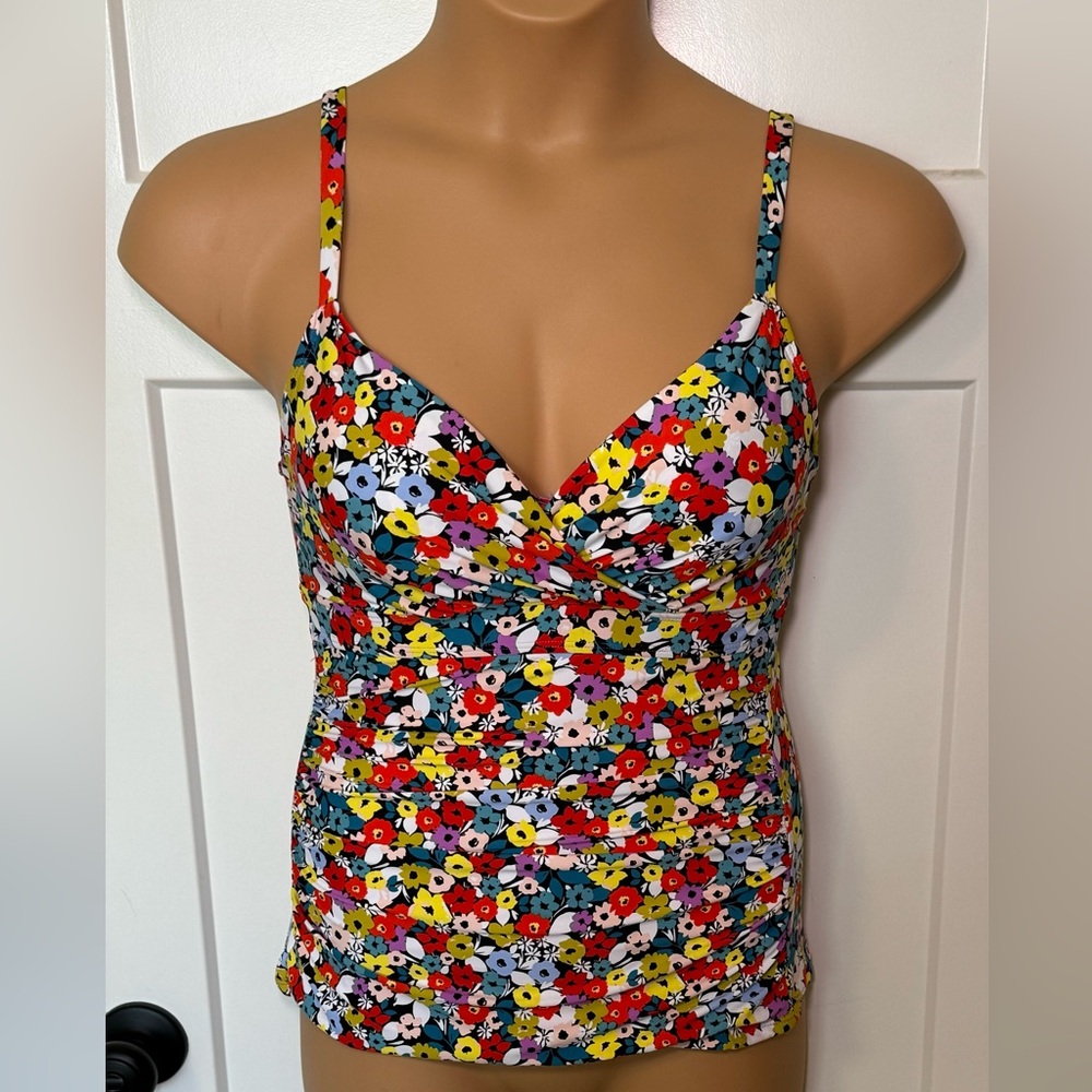 Anne Cole Ditsy Floral Print Underwire Tankini Top, 32DD/34D